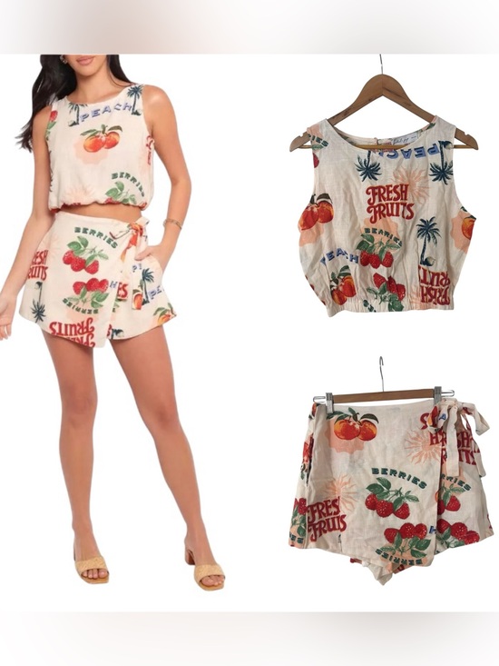 Petal & Pup Pants - Petal & Pup Tutti Frutti Bubble Hem Tank and Skort Set